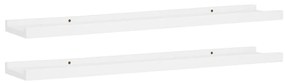Ράφια για Κορνίζες 2 τεμ. Λευκά 80 x 9 x 3 εκ. από MDF - Λευκό