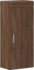 vidaXL Σετ Επίπλων Μπάνιου με ράφι TULUM Καφέ δρυς Επεξεργασμένο ξύλο