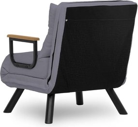 Πολυθρόνα-Κρεβάτι Γκρι SANDO SINGLE 78x67x78