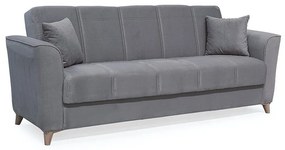 Καναπές - Κρεβάτι Asma Τριθέσιος 217x76x85cm Grey