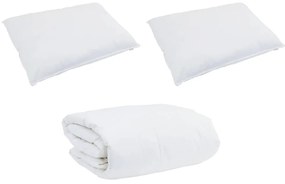 vidaXL Πάπλωμα Άλλο με μαξιλάρι 3 pcs Λευκό 240 x 260 εκ. Πούπουλο