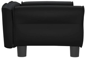 vidaXL Κρεβάτι Σκύλου Μαύρο 70 x 45 x 30 εκ. από Συνθετικό Δέρμα