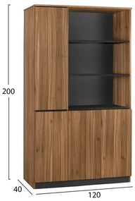 ΒΙΒΛΙΟΘΗΚΗ ΓΡΑΦΕΙΟΥ ΕΠΑΓΓΕΛΜΑΤΙΚΗ SUPREME 120Χ40Χ200 HM2353