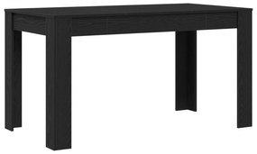 vidaXL Τραπέζι Τραπεζαρίας Μαύρο Δρυς 140x74,5x76 εκ. Φτιαγμένο από ξύλο