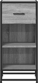 vidaXL Ραφιέρα Γκρι Sonoma 35,5x35x76 εκ. Επεξ. Ξύλο + Μέταλλο