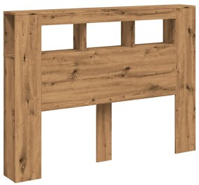 vidaXL LED κεφαλάρι Artisan Oak 140x18,5x103,5 cm Κατασκευασμένο ξύλο