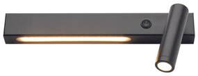 Φωτιστικό Επίτοιχο Aca SF2110LEDBKR HERMES Μαύρο Ματ (Black Mat) 3200K