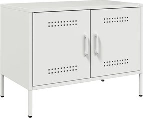 vidaXL Έπιπλα Τηλεόρασης 2 τεμ. Λευκό 68x39x50,5 εκ. από Χάλυβα