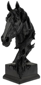 Διακοσμητική Προτομή Αλόγου Polyester Μαύρη 25,5x14,2x40εκ. Zen Collection 25.21.51529
