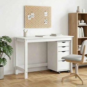 vidaXL Σετ Γραφείου και Κινητού Ντουλαπιού MOSS 2 pcs Λευκό