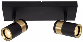 Φωτιστικό Οροφής Lucide 53909-02-30 GORIK Μαύρο Ματ (Black Mat)|Χρυσό Χρώμα (Gold Coloured)