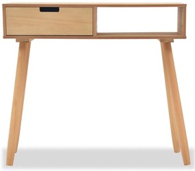 vidaXL Τραπέζι Κονσόλα Καφέ 80 x 30 x 72 εκ. από Μασίφ Ξύλο Πεύκου
