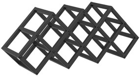 Ραφιέρα κρασιών vidaXL για 9 μπουκάλια, 63x16,5x25 εκ. από χάλυβα βαμμένο