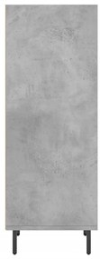 vidaXL Ντουλάπι Γκρι Σκυροδέματος 34,5x32,5x90 εκ. Επεξεργασμένο Ξύλο