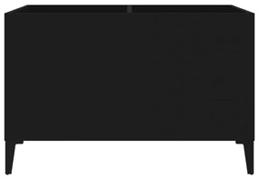 vidaXL Δισκοθήκη Μαύρη 74,5 x 38 x 48 εκ. από Επεξεργασμένο Ξύλο