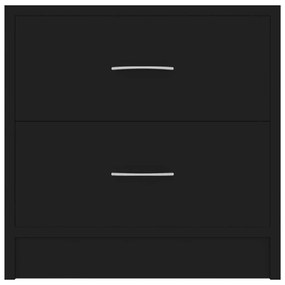Κομοδίνο Μαύρο 40 x 30 x 40 εκ. από Μοριοσανίδα - Μαύρο