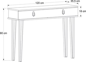 Κονσόλα Helsinki Megapap χρώμα καρυδί 120x35,5x90εκ.