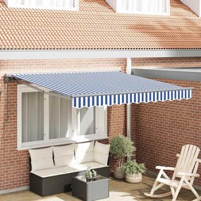 vidaXL Σκηνίτσα Αναδιπλούμενη Μπλε και άσπρο 350x250 εκ ύφασμα