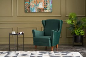 Wing Chair Lola Berjer - Green Green