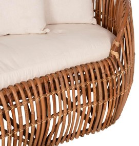 ΚΑΝΑΠΕΣ-ΑΝΑΚΛΙΝΤΡΟ LANTRY HM5991 ΦΥΣΙΚΟ RATTAN- ΛΕΥΚΑ ΜΑΞΙΛΑΡΙΑ 215x60x78Yεκ.