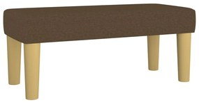 vidaXL Κρεβάτι Boxspring με Στρώμα Σκούρο Καφέ 90x200 εκ. Υφασμάτινο
