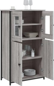 vidaXL Ντουλάπι Γκρι Sonoma 62x32x106,5 εκ. από Επεξεργασμένο Ξύλο