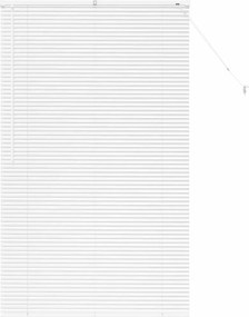 vidaXL Βενετσιάνικες Ρόδες Λευκό 175 x 105 εκ Αλουμίνιο