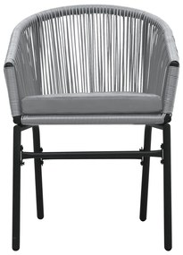 vidaXL Σετ Τραπεζαρίας Κήπου 5 Τεμαχίων Γκρι