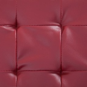 vidaXL Ταμπουρέ με Αποθηκευτικό Χώρο Μπορντό 87,5 εκ. Συνθετικό Δέρμα