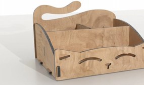 Intra απο ξύλο plywood 3mm-4mm πάχος - Desk Organizer Cat Laser Cut Files Δίασταση 30x20 cm INTRAFABR-114208050