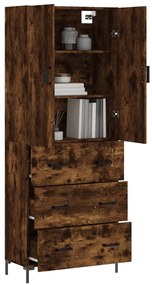 vidaXL Ντουλάπι Καπνιστή Δρυς 69,5x34x180 εκ. από Επεξεργασμένο Ξύλο