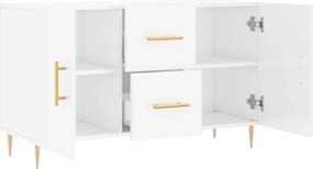 vidaXL Ντουλάπι Γυαλιστερό Λευκό 100 x 36 x60 εκ. Επεξεργασμένο Ξύλο