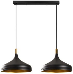 Φωτιστικό Οροφής - Ράγα Saglam 892OPV1588 68x36x132cm 2xE27 40W Black-Gold Opviq