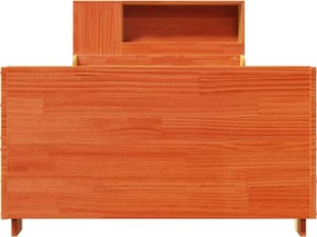 vidaXL Σκελετός Κρεβ. Χωρίς Στρώμα Καφέ Κεριού 100x200 εκ Μασίφ Πεύκο