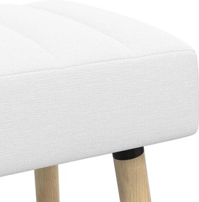 vidaXL Πάγκος με Καναλεύματα Λευκό 110 x 40 x 46 cm Ύφασμα