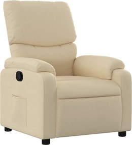 vidaXL Πολυθρόνα Ανακλινόμενη Κρεμ Υφασμάτινη
