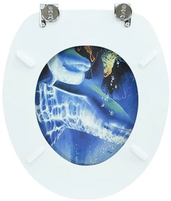 vidaXL Κάλυμμα Λεκάνης με Σχέδιο Δελφίνια από MDF