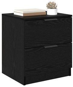 vidaXL Κομοδίνο 2 pcs Μαύρη δρυς 45 x 39 x 50 εκ. Επεξεργασμένο ξύλο