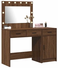 vidaXL Τραπέζι περιποίησης με συρτάρι 2 pcs Καφέ 40 x 41 x 75 εκ