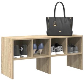 vidaXL Ράφι παπουτσιών στοιβαζόμενο Sonoma Oak 89,5x30x40 cm