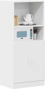 vidaXL Στήλη Κουζίνας Λευκή 57x41,5x131,5 εκ. από Επεξεργασμένο Ξύλο