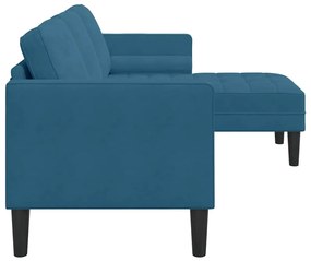 vidaXL Γωνιακός Καναπές Μπλε 173x131x67 εκ. Βελούδο
