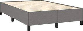 vidaXL Κρεβάτι Boxspring με Στρώμα Σκούρο Γκρι 120x190 εκ Υφασμάτινο