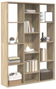 vidaXL Διαχωριστικό/Βιβλιοθήκη Sonoma Δρυς 100x24x140 εκ. Επεξ. Ξύλο
