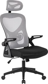 A8980 Μαυρo/Γκρι Mesh Πολυθρονα Γραφειου