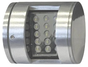 Adeleq Led Φωτιστικό Επίτοιχο Κύλινδρος Αλουμινίου Μονής Κατεύθυνσης 1.5W Ψυχρό Σατινέ 3-9743660