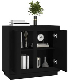 vidaXL Ντουλάπι Μαύρο 80 x 34 x 75 εκ. από Επεξεργασμένο Ξύλο