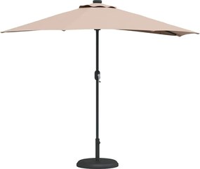 vidaXL Ομπρέλα Κήπου Taupe 294 x 150 x 224 εκ Πολυεστέρας και Χάλυβας