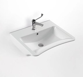 Serel Senior 3044 Κρεμαστός Νιπτήρας Εργονομικού Σχεδιασμού για Α.Μ.Ε.Α. με στήριξη για τους αγκώνες 67,5x55,5 cm