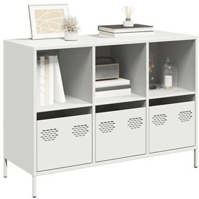 vidaXL Σκευοθήκη Λευκό 101,5x39x73,5 cm Ατσάλι ψυχρής έλασης